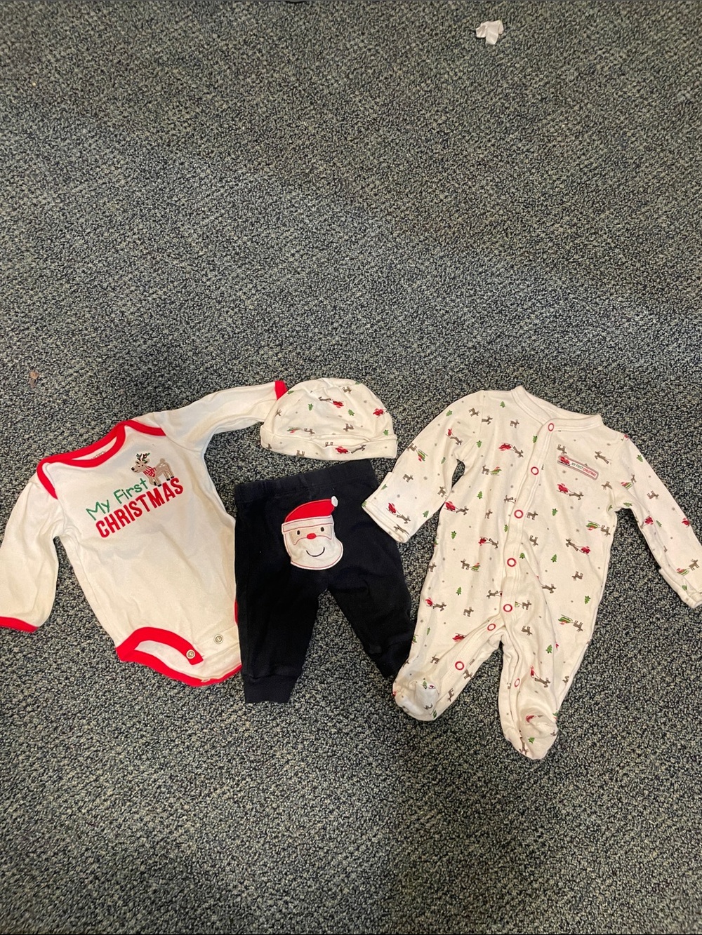 4piece Set My First Christmas Santa nb newborn